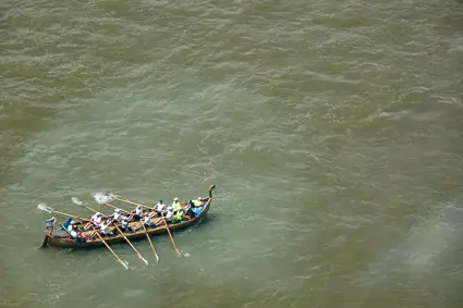 Rowing on the Rhine near Koblenz