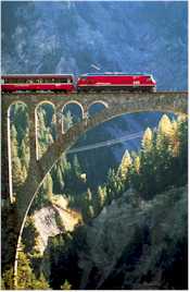 Bernina Express Rhaetian Railway Chur Glacier Express Anthony Lambert Switzerland by Rail Graub&uuml;nden Landquart Pontresina Tirano St. Moritz