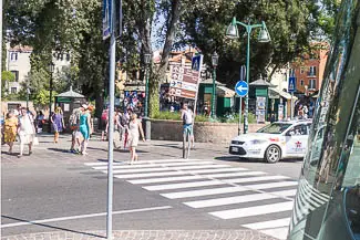 Route from Piazzale Roma to central Venice.