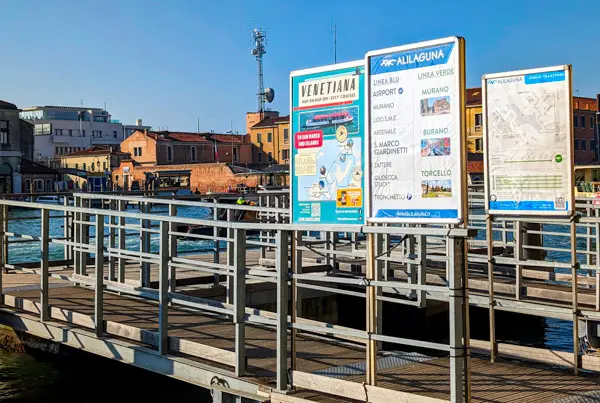 Alilaguna pier at Ferrovia.