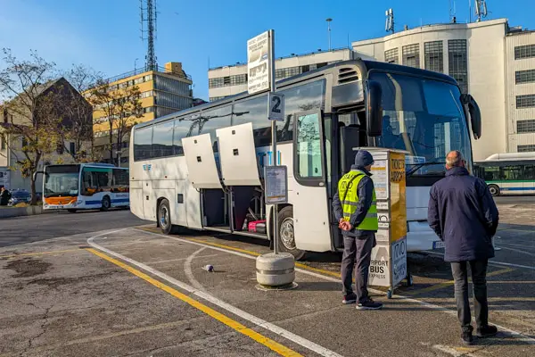 ATVO Venice-Treviso airport bus in Piazzale Roma.