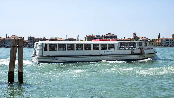 Boat from Venice's Zattere to Terminal Fusina Parking
