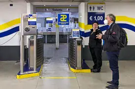 WC public toilets at Venice's Tronchetto parking garage