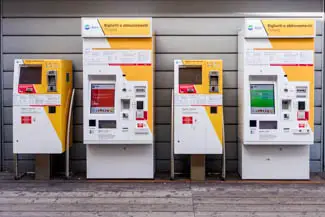 ACTV ticket machines at Venice's Piazzale Roma.